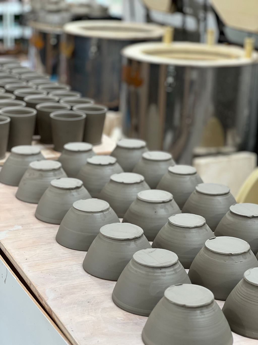 Wheel thrown pottery bowls and mugs in Carlisle